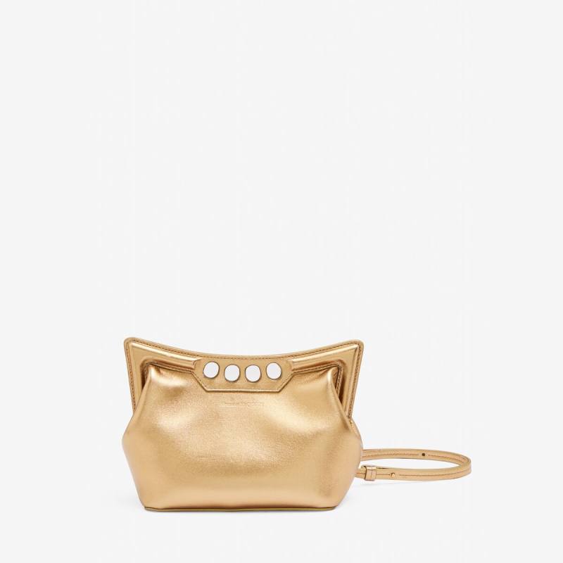 Alexander McQueen Women's Gold The Mini Peak Bag (Lambskin)
